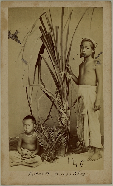 two Annamite boys from Vietnam.  Ca. 1875-79 by Emile Gsell (1838-79)