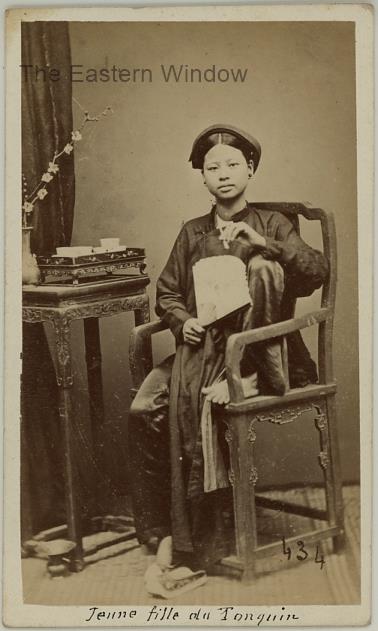 Photograph of a girl from Tonquin (North Vietnam).  Ca. 1875-79 by Emile Gsell (1838-79)
