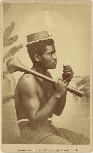 Portrait of a native man from New Caledonia - Allan Hughan (1834-1883)