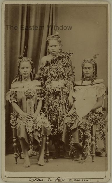 three half blood Fiji and Samoan women. Ca. 1875-80. 
